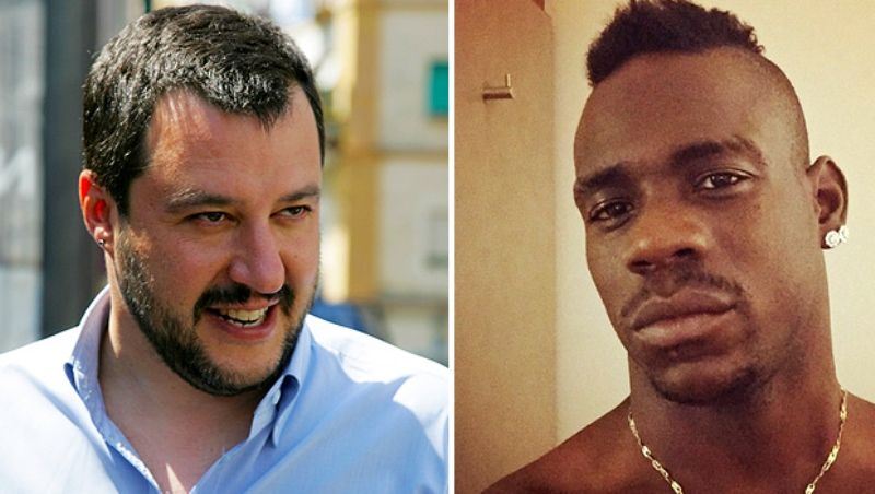 Matteo Salvini vs Mario Balotelli maleducato