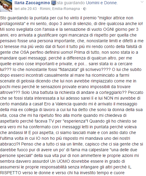 Ilaria Zaccagnino vs Claudio D'Angelo - Foto: Facebook